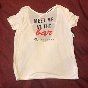Cyclebar Open Back Cross Tee NWT
